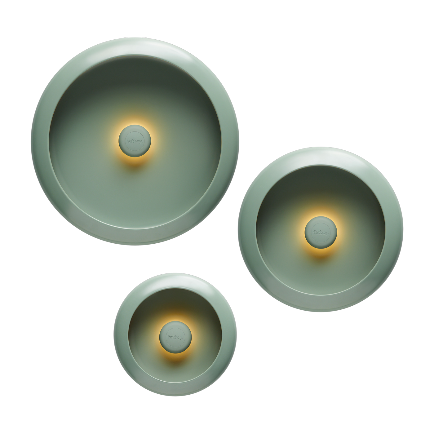 3 lampes sans fil en acier sauge Oloha Trio - Fatboy