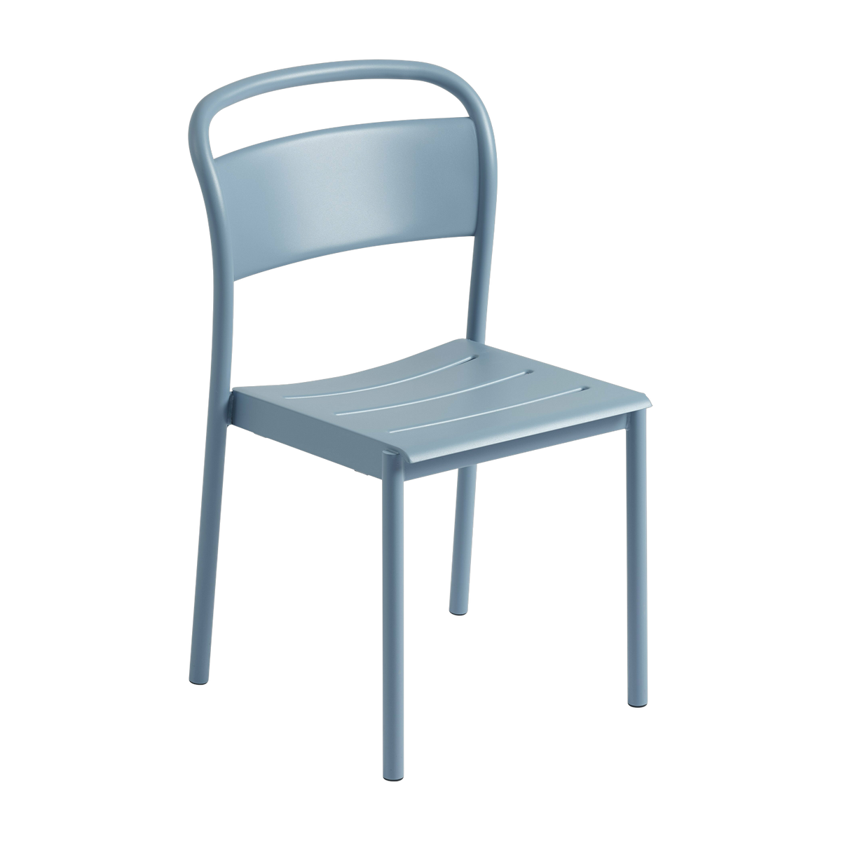 Chaise d'extérieur en acier bleu ciel Linear - Muuto