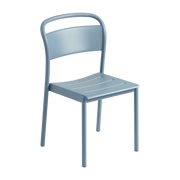 Silla de exteriores de acero azul Linear - Muuto