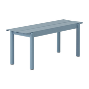 Light blue steel bench 110 x 34 cm Linear - Muuto