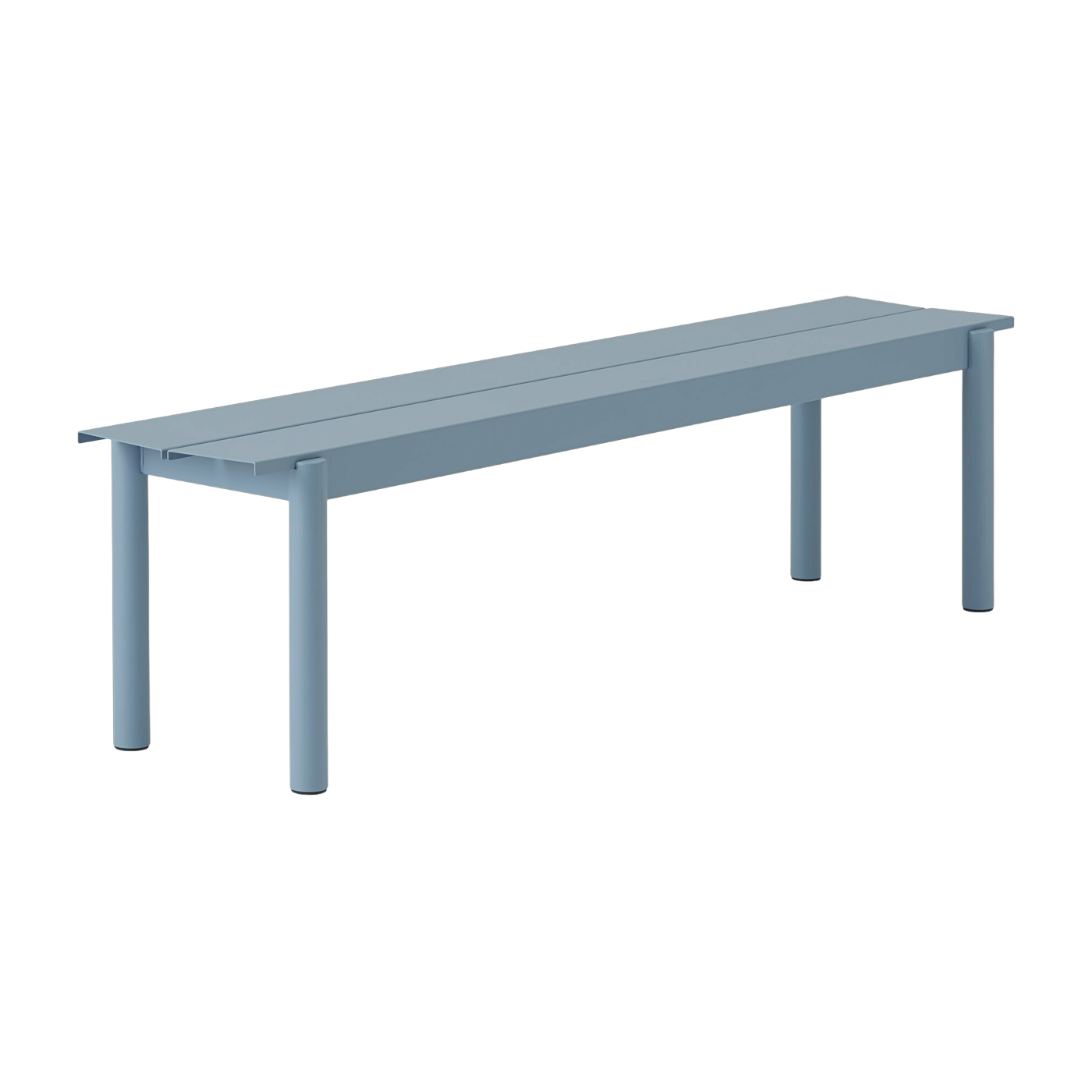 Banc d'extérieur en acier bleu ciel 170 x 34 cm Linear - Muuto