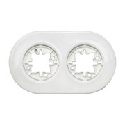 Decorative white porcelain plate 2 posts Do Low - Fontini
