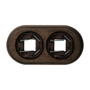 Multifunctional switch base 2 items brown Garby - Fontini