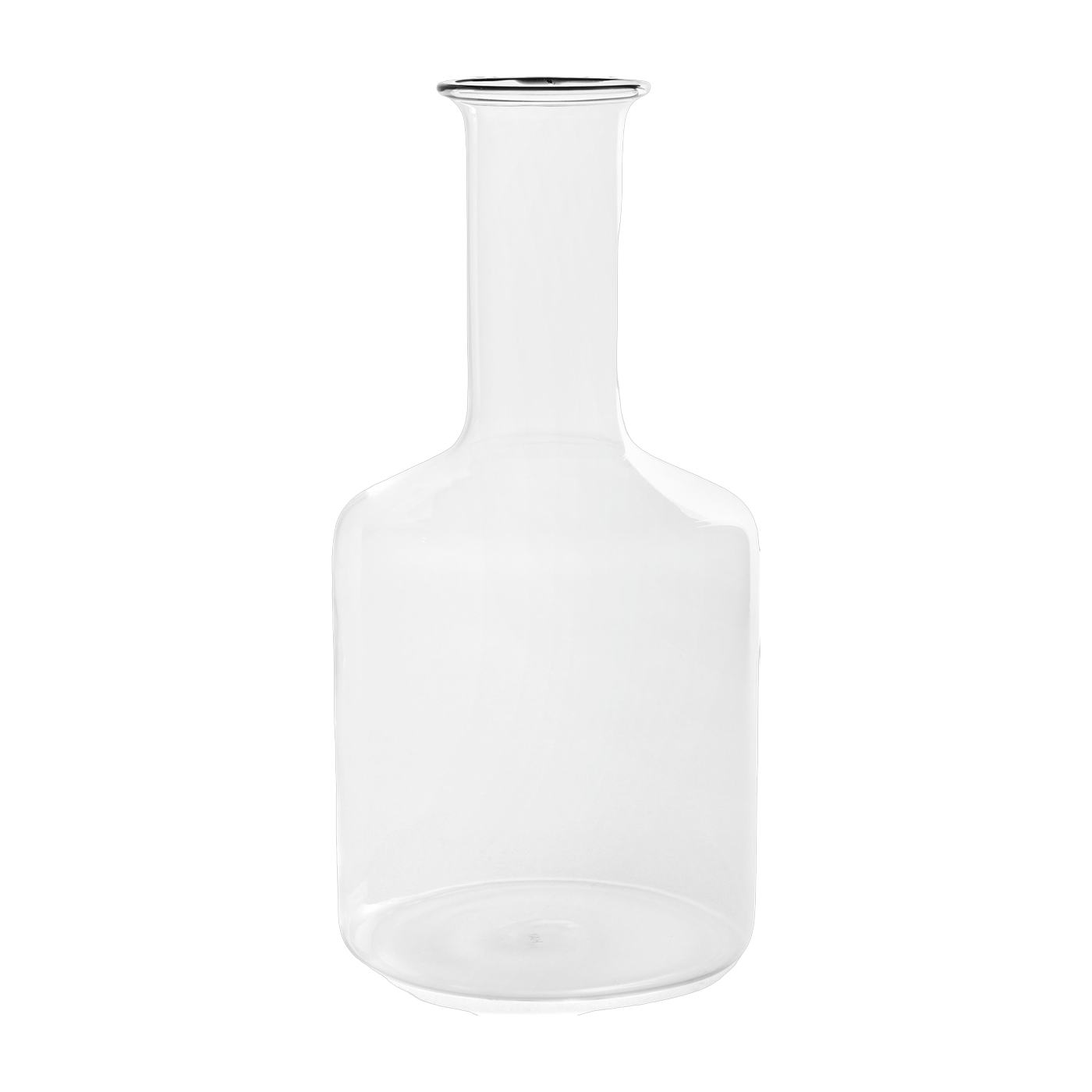 Carafe en verre transparent avec bord noir Rim - HAY
