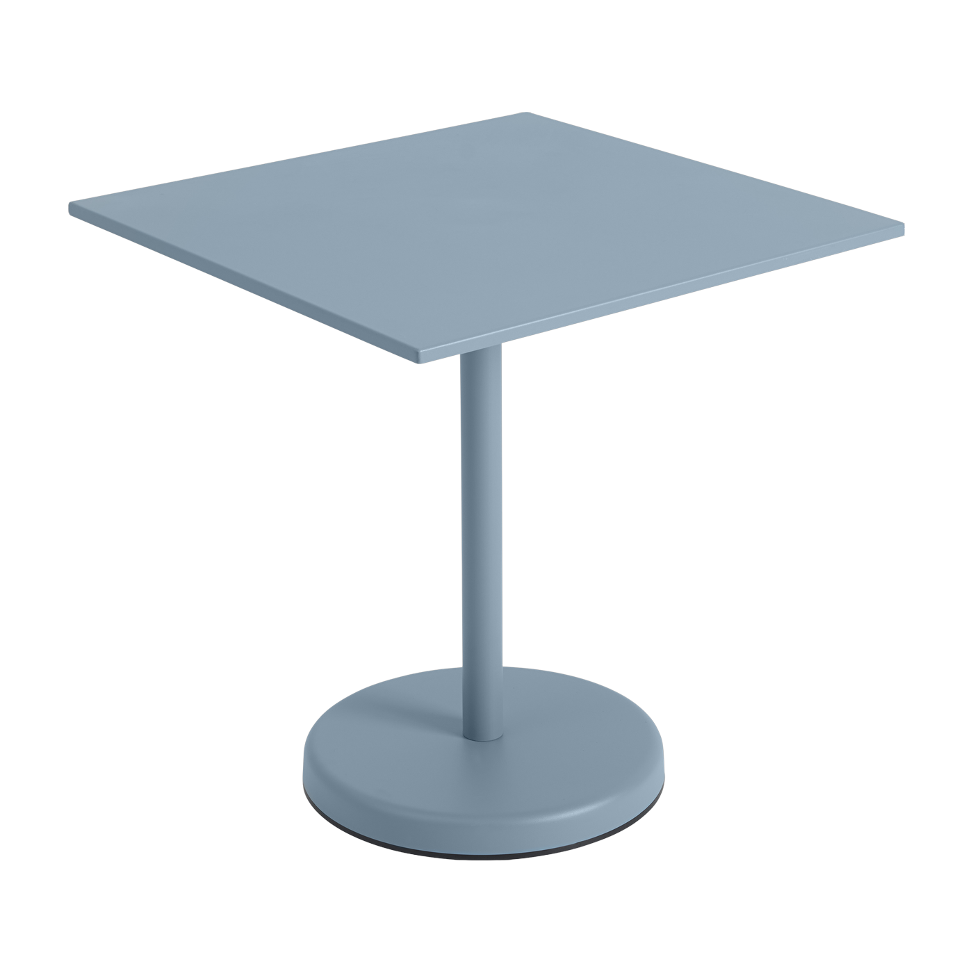 Quadratischer Outdoor-Tisch aus Stahl in Himmelblau 70 x 70 x 73 cm Linear - -. Muuto