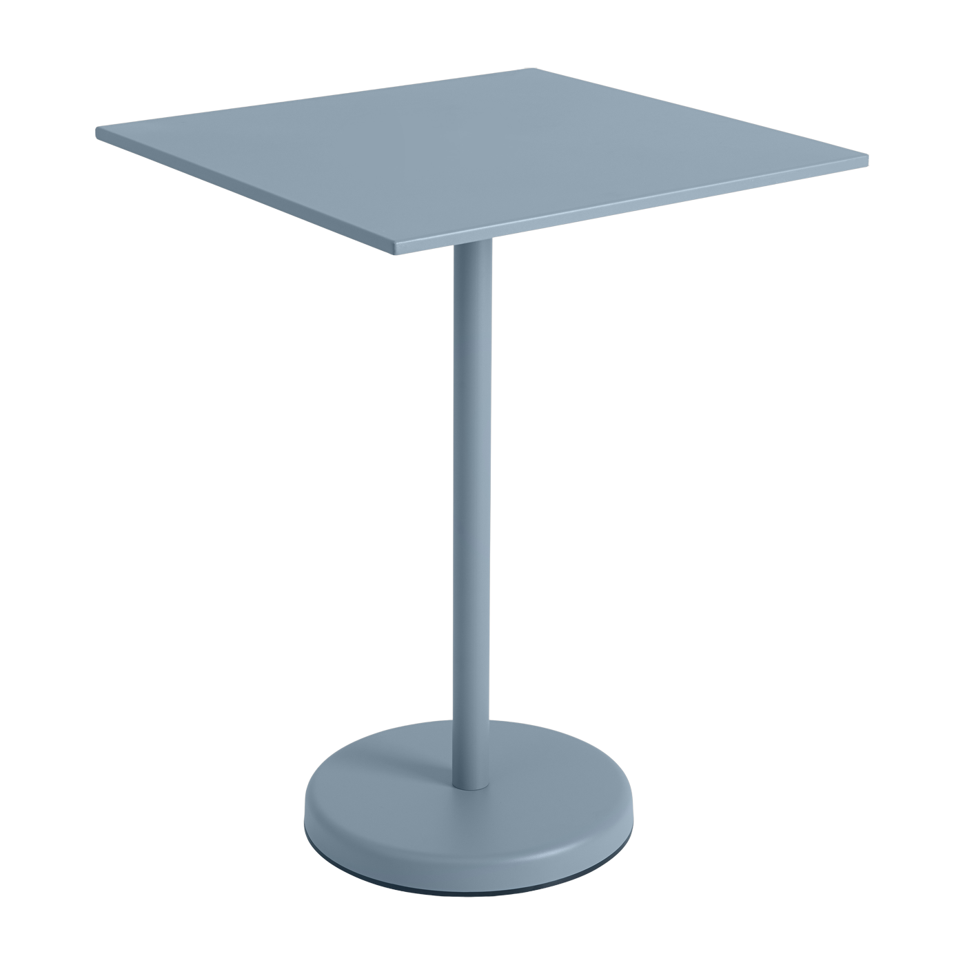 Quadratischer Outdoor-Tisch aus Stahl in Himmelblau 70 x 70 x 95 cm Linear -. Muuto