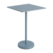 Tavolo quadrato da esterno in acciaio azzurro 70 x 70 x 105 cm Linear - Muuto