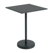Table carrée d'extérieur en acier noir 70 x 70 x 95 cm Linear - Muuto
