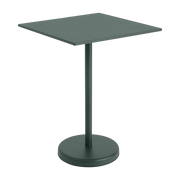 Table carrée d'extérieur en acier vert foncé 70 x 70 x 95 cm Linear - Muuto