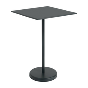 Table carrée d'extérieur en acier noir 70 x 70 x 105 cm Linear - Muuto