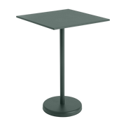 Mesa cuadrada de exterior de acero verde oscuro 70 x 70 x 105 cm Linear - Muuto