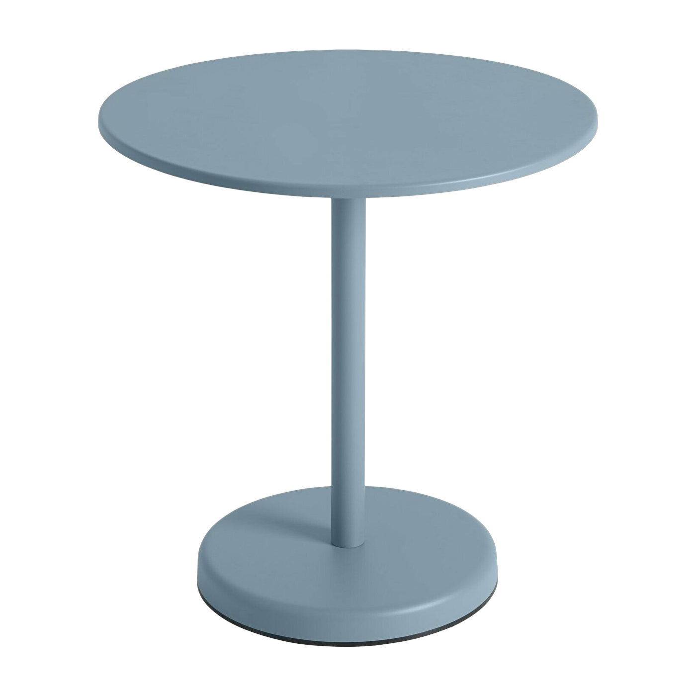 Table ronde d'extérieur en acier bleu ciel 70 x 73 cm Linear - Muuto
