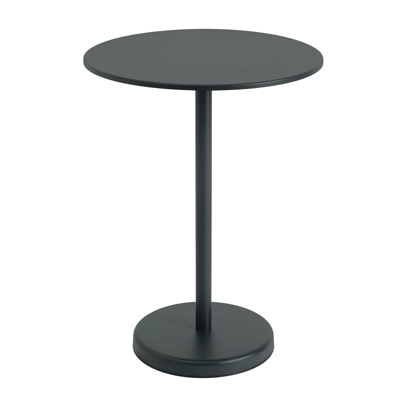 Table ronde d'extérieur en acier noir 70 x 95 cm Linear - Muuto