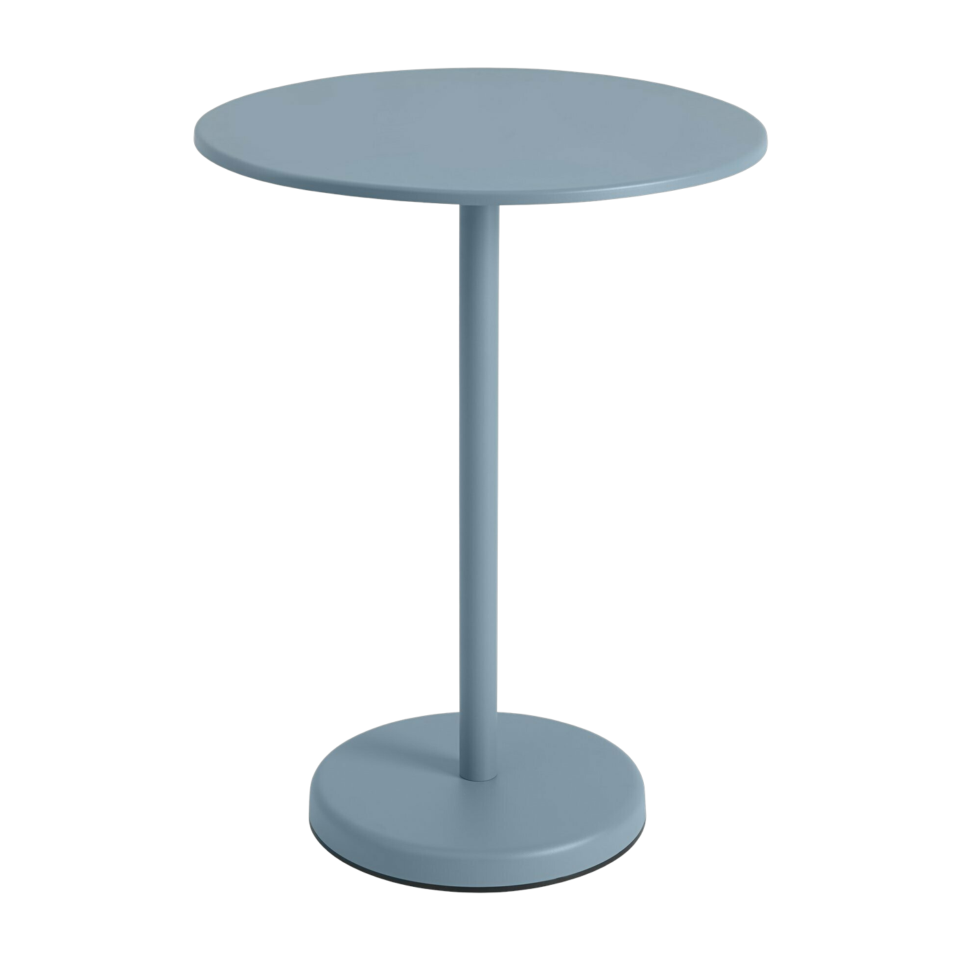 Table ronde d'extérieur en acier bleu ciel 70 x 95 cm Linear - Muuto