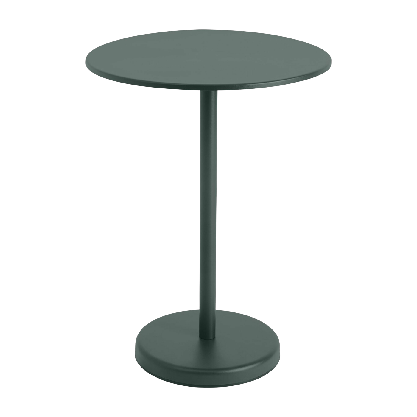Table ronde d'extérieur en acier vert foncé 70 x 95 cm Linear - Muuto