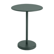 Table ronde d'extérieur en acier vert foncé 70 x 95 cm Linear - Muuto