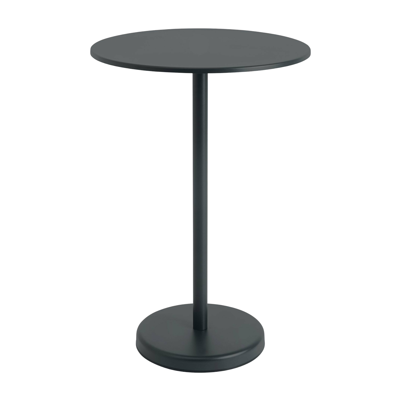 Table ronde d'extérieur en acier noir 70 x 105 cm Linear - Muuto