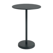 Table ronde d'extérieur en acier noir 70 x 105 cm Linear - Muuto