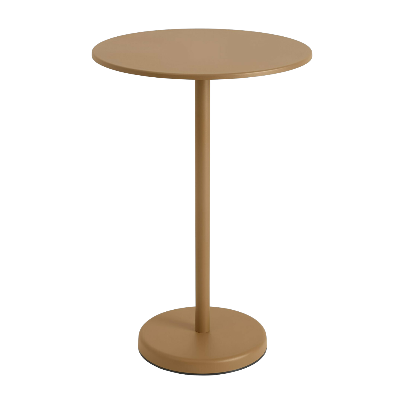 Table ronde d'extérieur en acier orange 70 x 105 cm Linear - Muuto