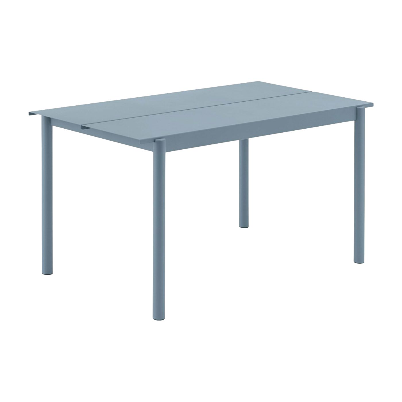 Table d'extérieur en acier bleu ciel 140 x 75 cm Linear - Muuto