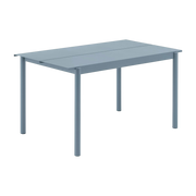 Table d'extérieur en acier bleu ciel 140 x 75 cm Linear - Muuto
