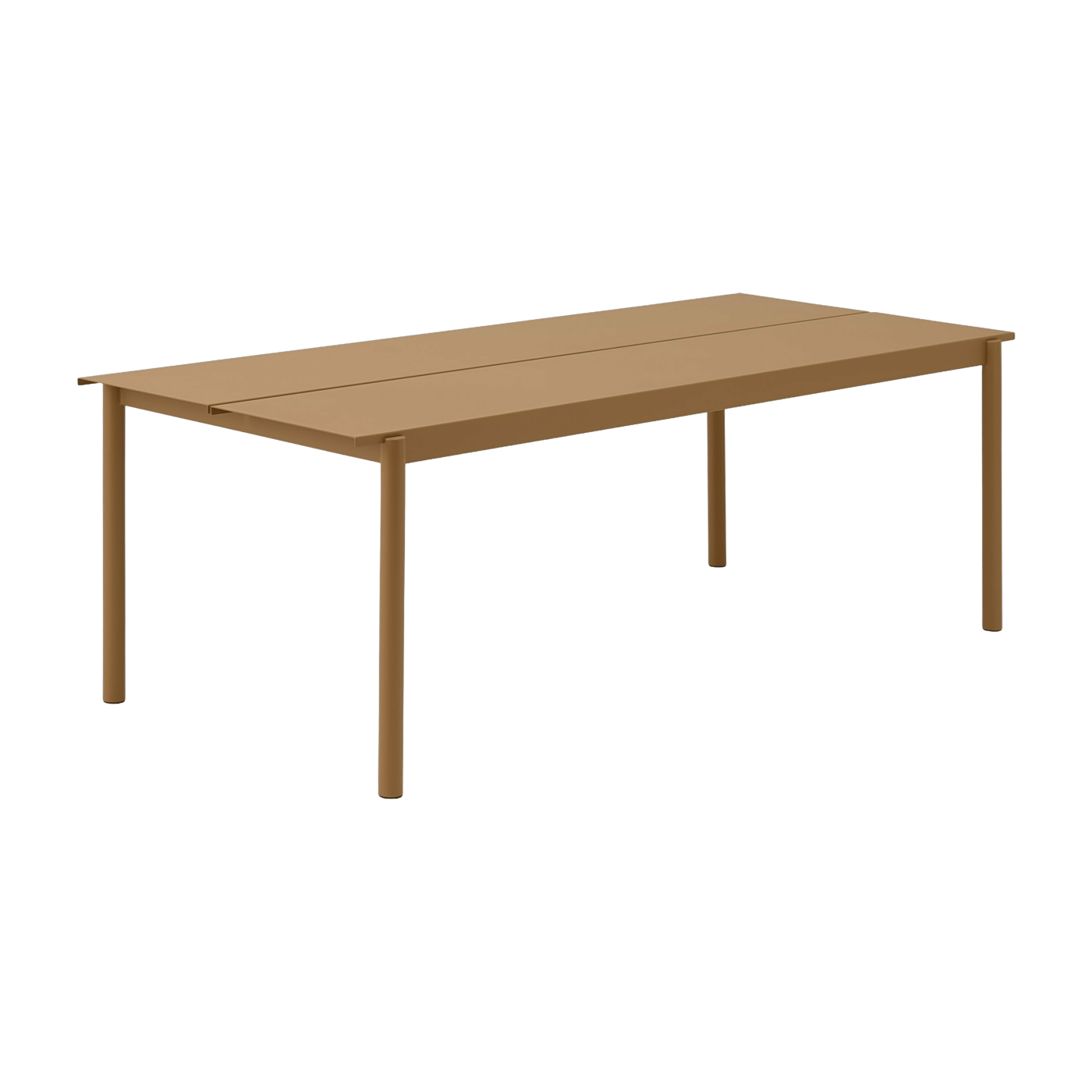 Table d'extérieur en acier orange 220 x 90 cm Linear - Muuto