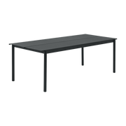 Schwarzer Stahltisch für den Außenbereich 220 x 90 cm Linear -. Muuto