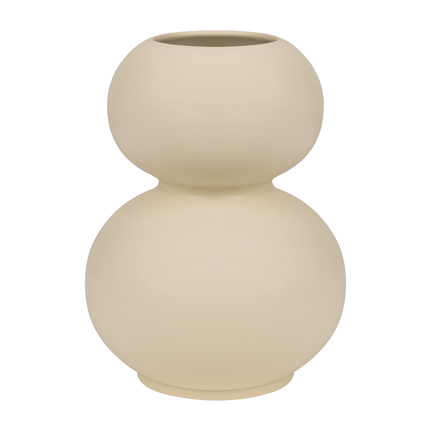 Vase en céramique émaillée beige mat 30 cm Tuga - Noo.ma