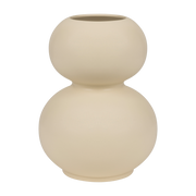 Vase beige glazed ceramic mat 30 cm Tuga - Noo. ma
