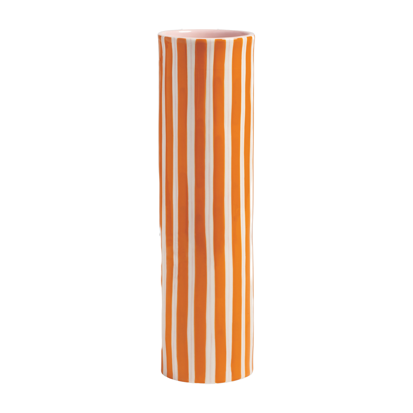 Vase gestreift Porzellan orange und rosa 28 cm Ray - &Klevering