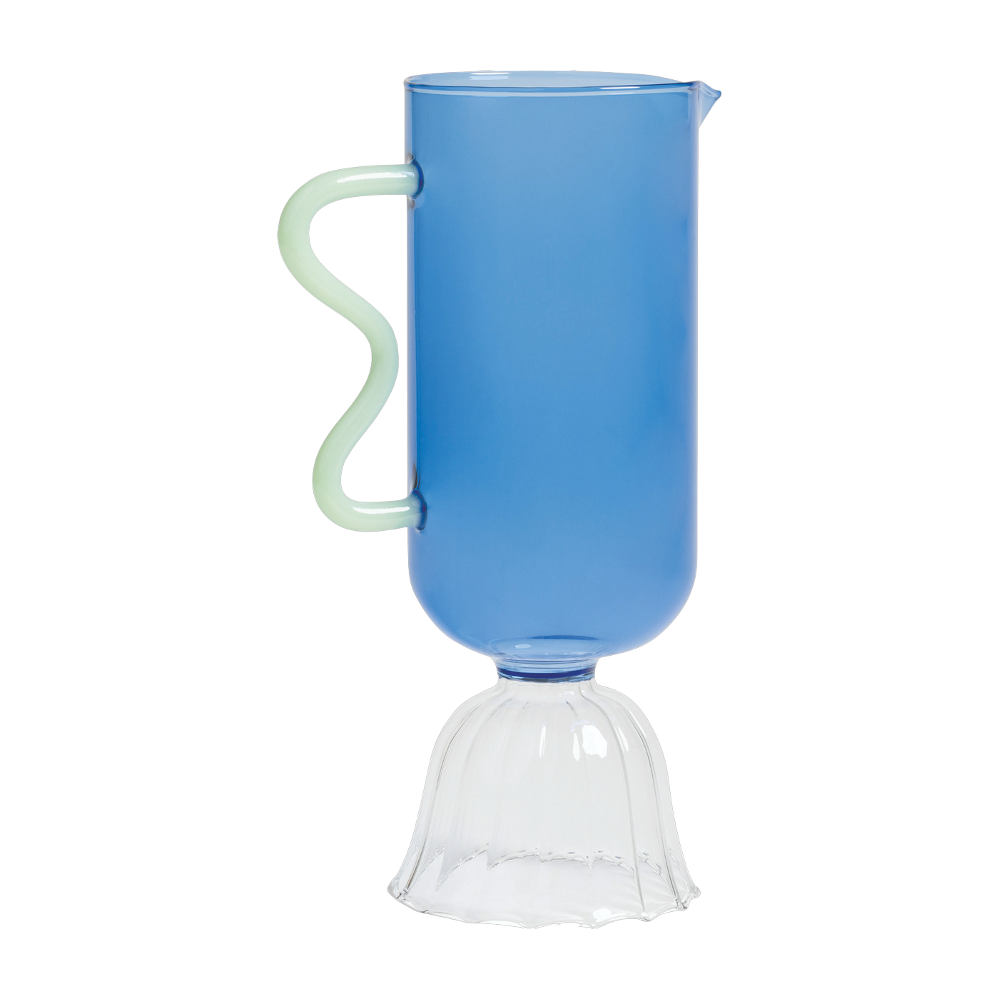 Carafe en verre bleu 0,7 L Tulip - &Klevering