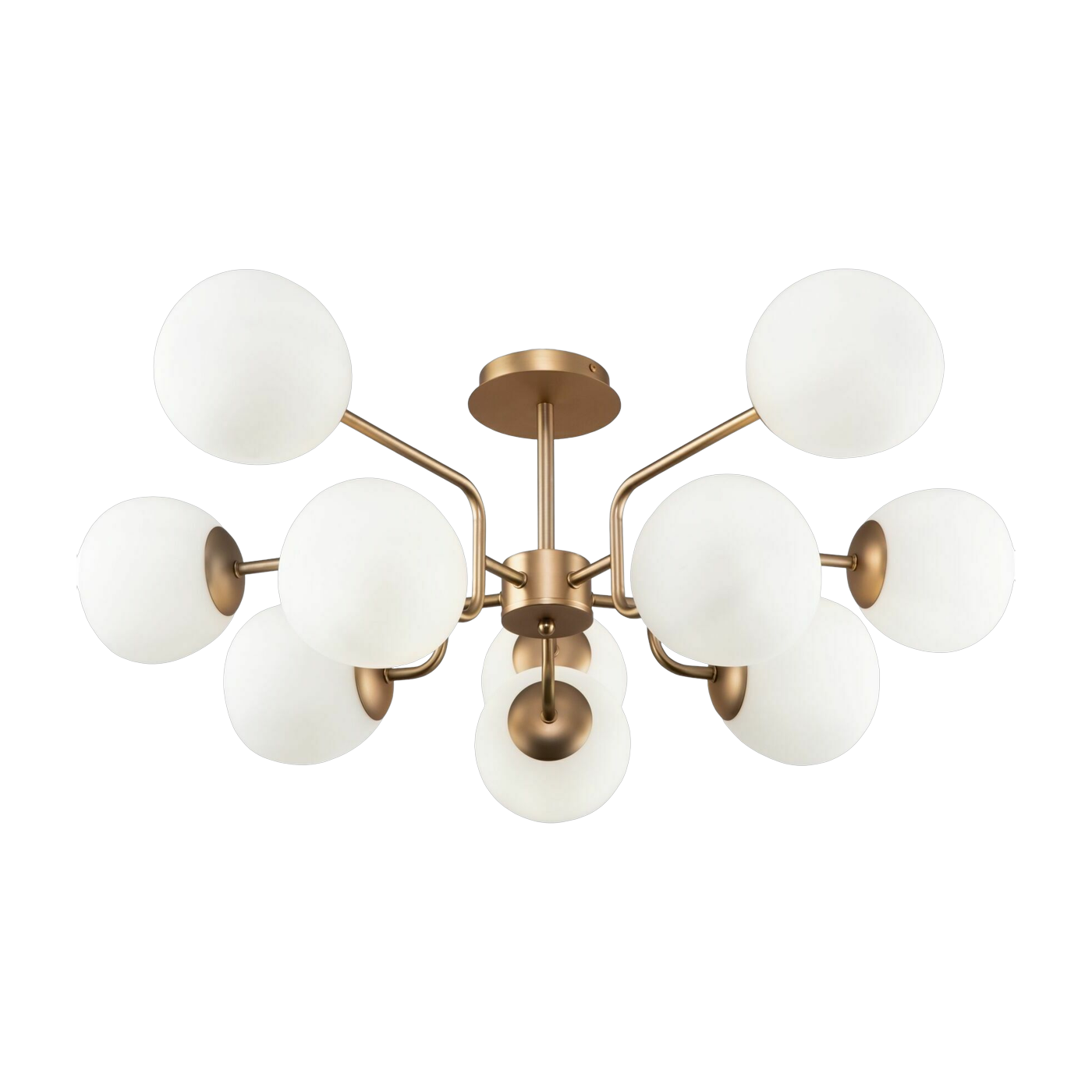 Lustre avec 10 sphères en métal doré Erich - Maytoni