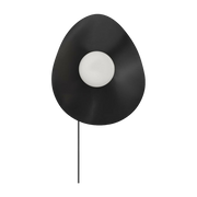 Lámpara de pared aluminio negro 22 cm Fuji - NORR11