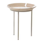 Table d'appoint en millgres et acier crème Brise 53 - Gervasoni