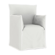 Sedia da giardino con braccioli in tessuto bianco Ghost Out 25 - Gervasoni