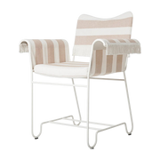 Chaise avec accoudoirs et franges motif rayures Leslie et Limonta Tropique - Gubi