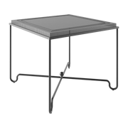 Black garden dining table 90 x 90 cm Tropique - Gubi