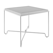 White matte garden dining table 90 x 90 cm Tropique - Gubi