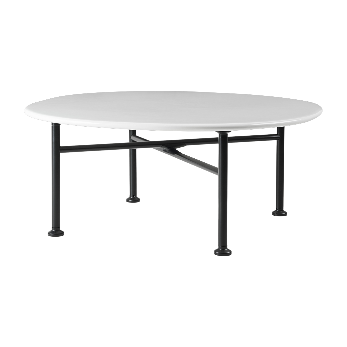 Table basse en céramique blanc palourde 75x75 cm Carmel - Gubi