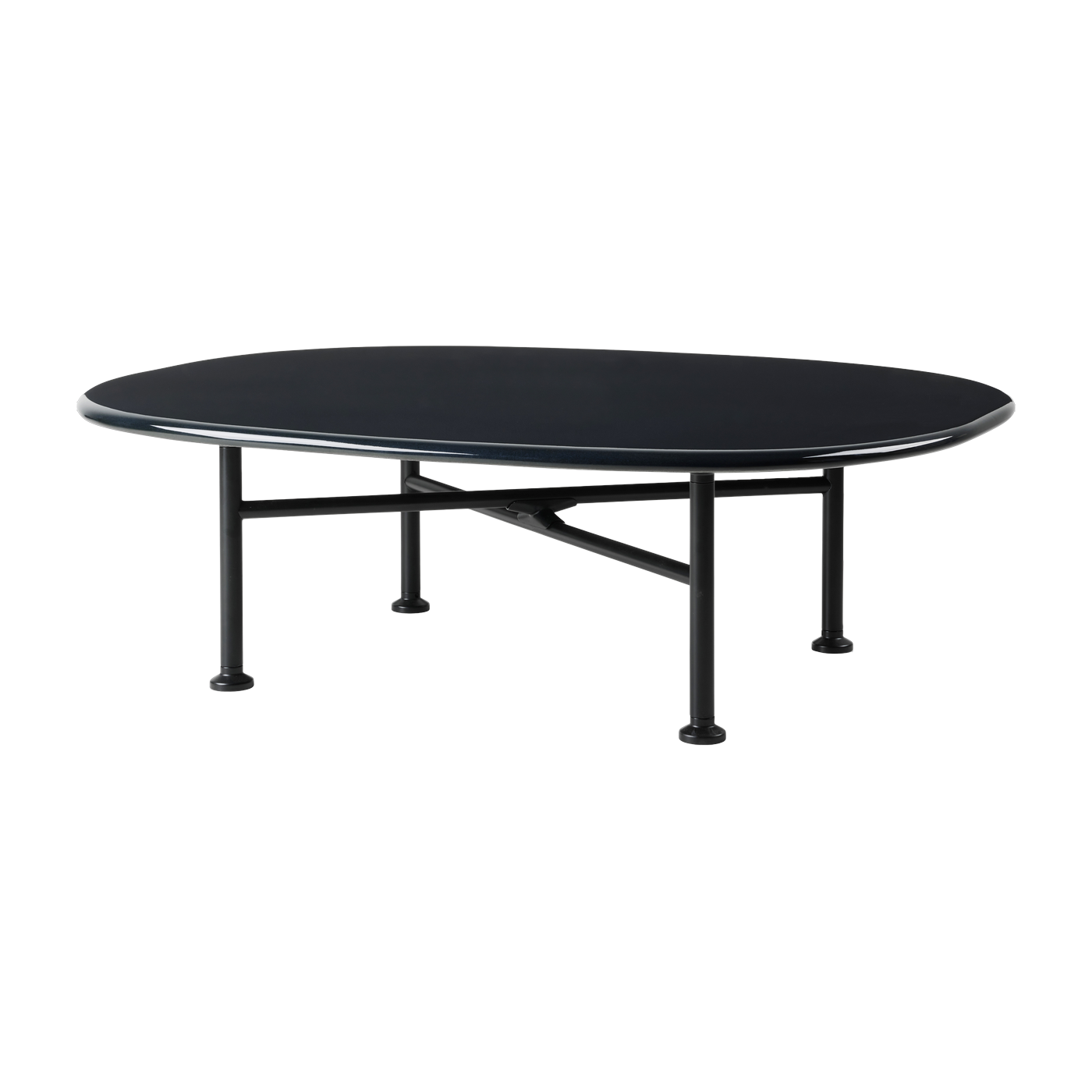Table basse en céramique noir minuit 87,5x70 cm Carmel - Gubi