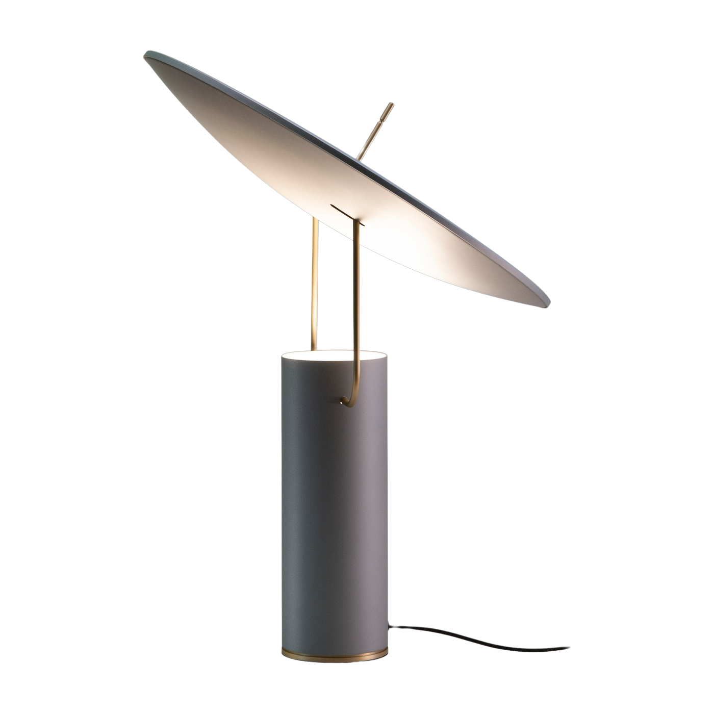 Lampe en aluminium gris et laiton 60 x 66 cm TX1 - Martinelli Luce