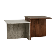 Nested tables in mango wood 50 x 48 cm Odra - Nordal