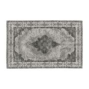 Tapis rectangulaire en coton gris 90x60 cm Venus - Nordal