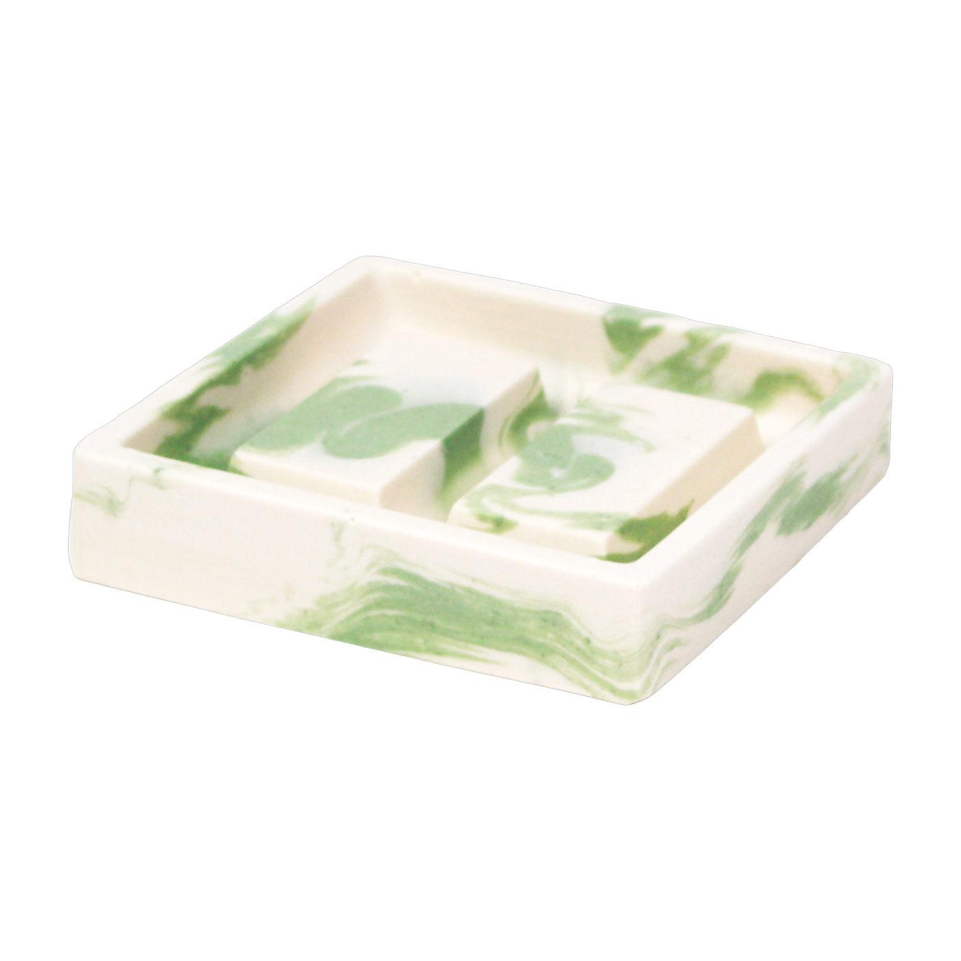 Jabonera en roca salina gris-verde 9, 5 x 2, 3 cm - Studio Rosaroom
