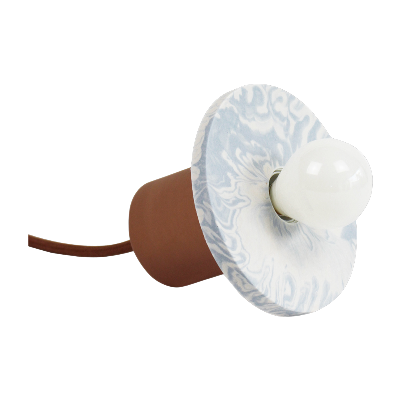 Light blue marbled salt rock lamp 12 x 14 cm Baladeuse Fashion 2 - Studio Rosaroom