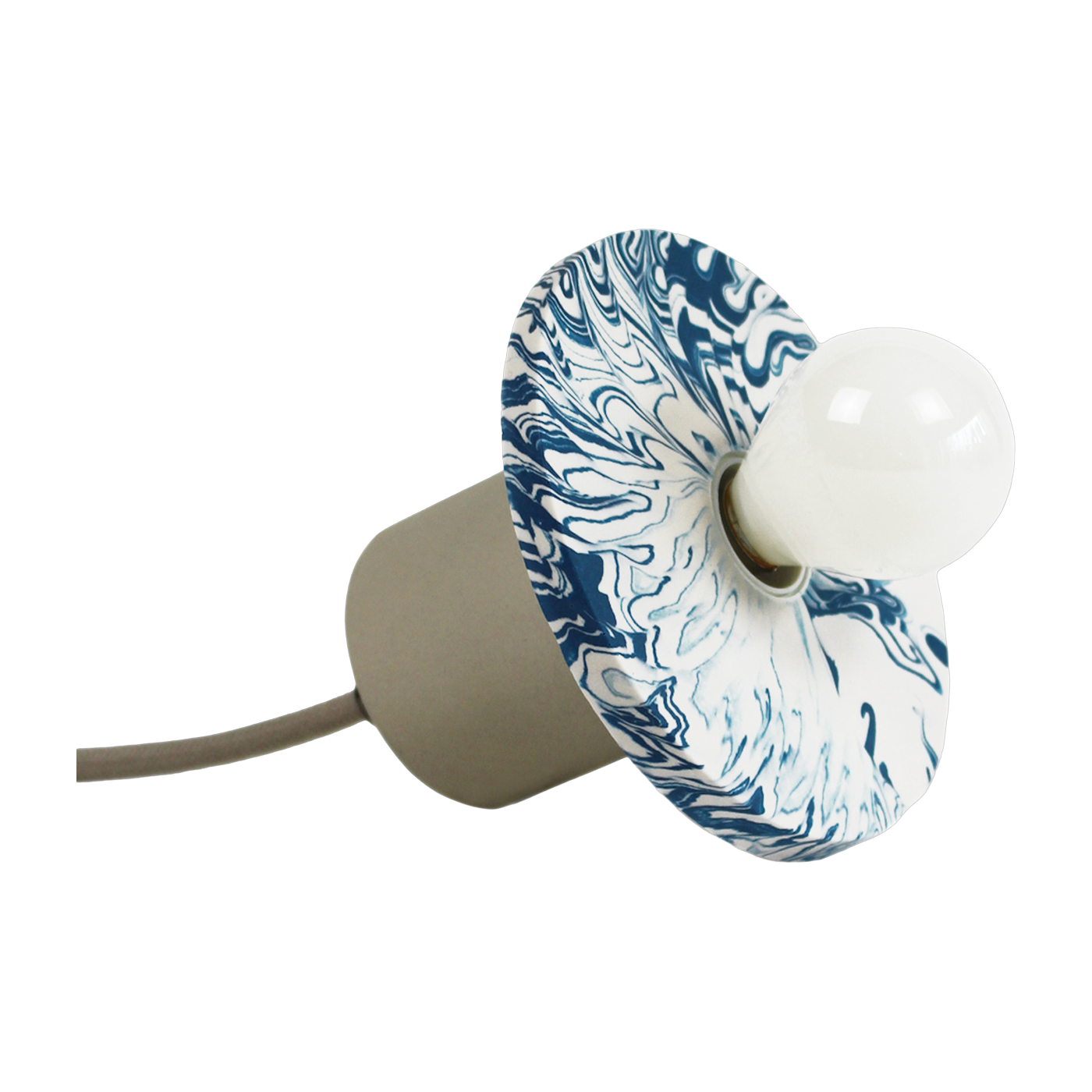 Salt rock lamp marbled navy blue 12 x 14 cm Balladeuse Ocean 2 - Studio Rosaroom