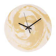 Uhr aus ockergelbem Salzgestein 27 cm -. Studio Rosaroom
