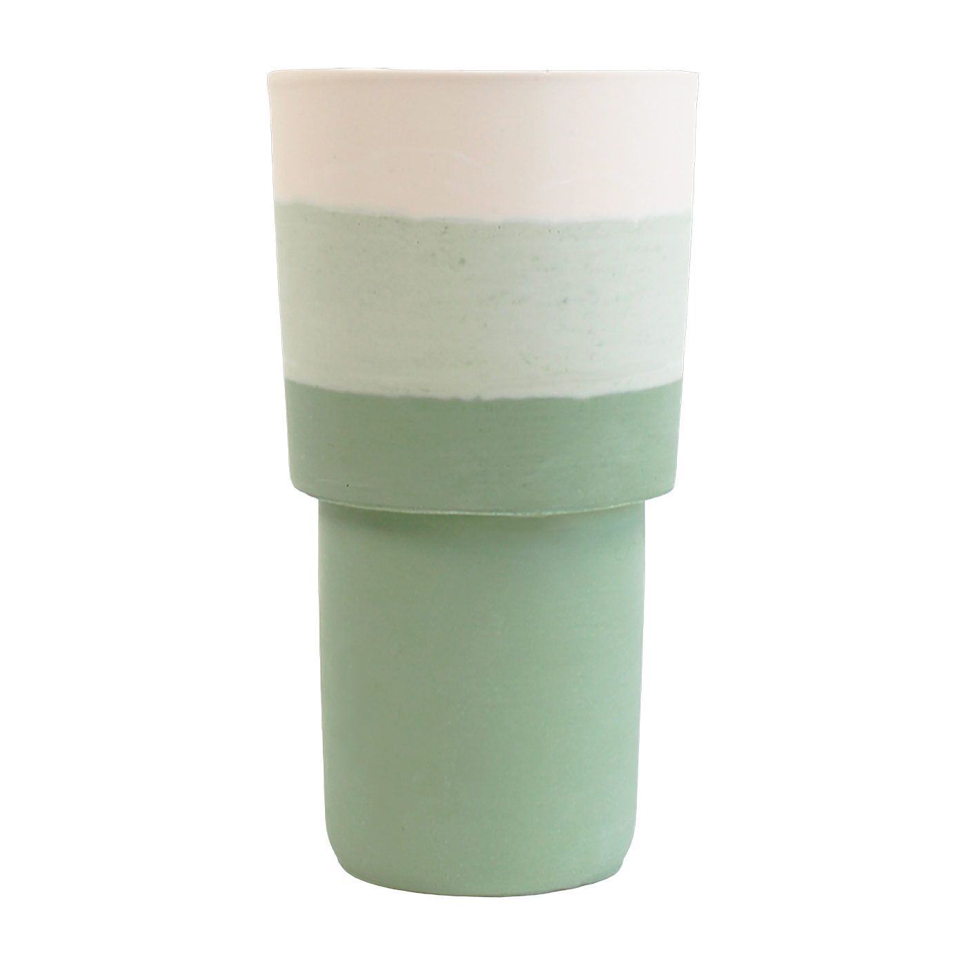 Vase in green salt rock 20 x 8. 5 cm Totem - Studio Rosaroom