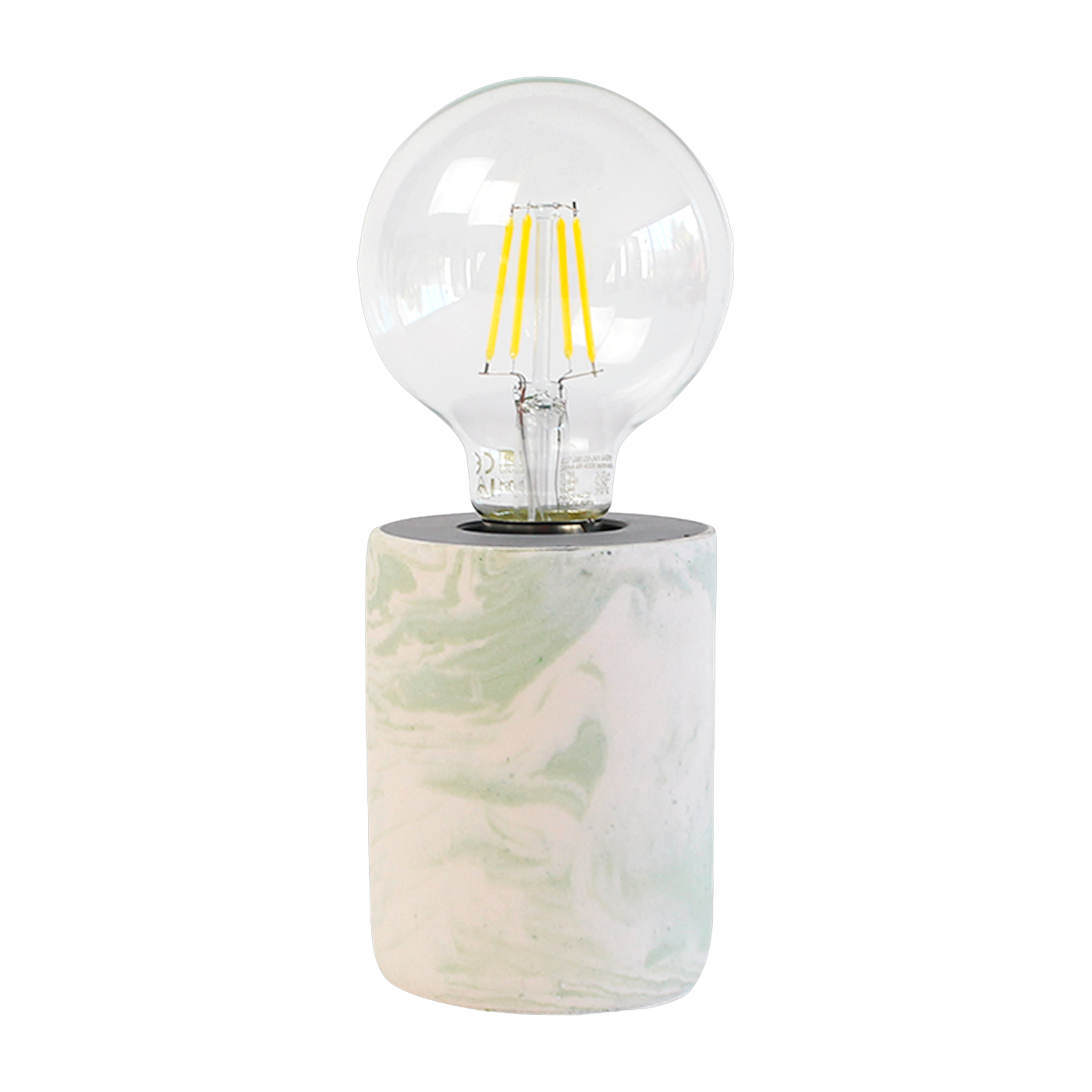 Lámpara de roca de sal gris-verde 10 x 8 cm Globe - Studio Rosaroom