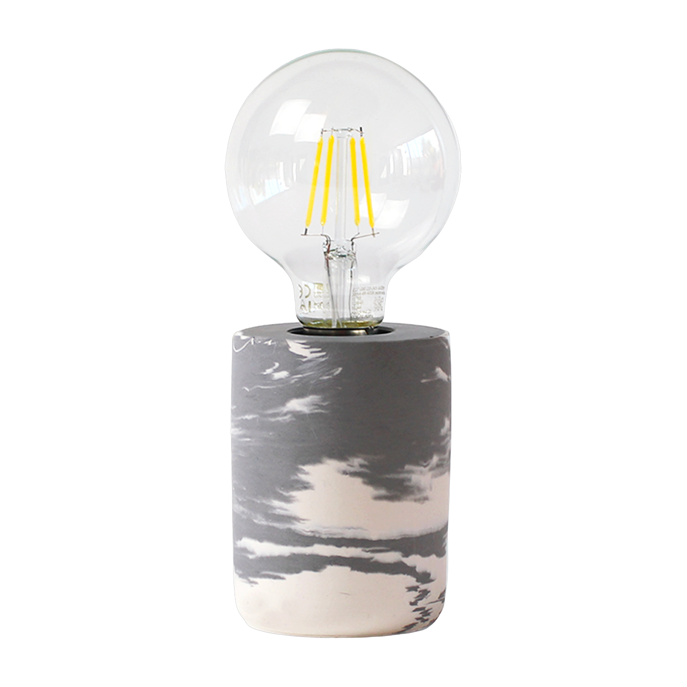 Lámpara de roca de sal negro de Marte 10 x 8 cm Globe - Studio Rosaroom